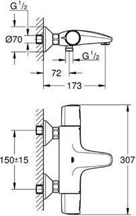 GROHE Precision Trend Thermostatische Badkraan
