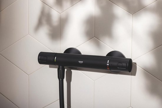GROHE Precision Start Thermostatische Douchemengkraan in mat zwart